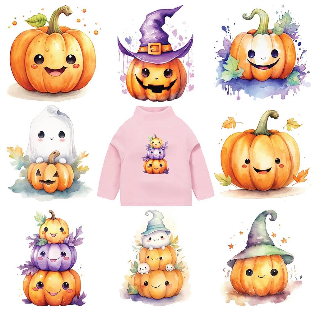 3D Printing Vinyl - Stiker baju anak kartun Halloween Kawaii