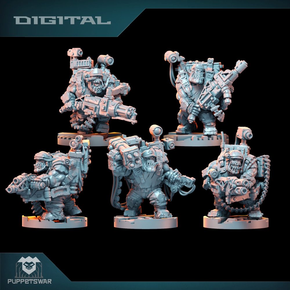 3D Printing For Dummies - Pasukan Orc Ultimate Badasses, Figur Kulit
