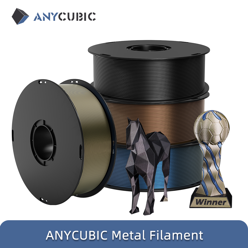 3D Printing Nylon Filament - ANYCUBIC 4kg/1kg Filamen Logam Tekstur Metalik