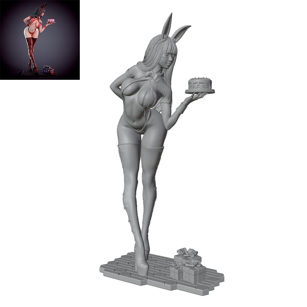 3D Printing Article - 1/24/12/6 Karakter Gadis Kelinci Bertema Pesta