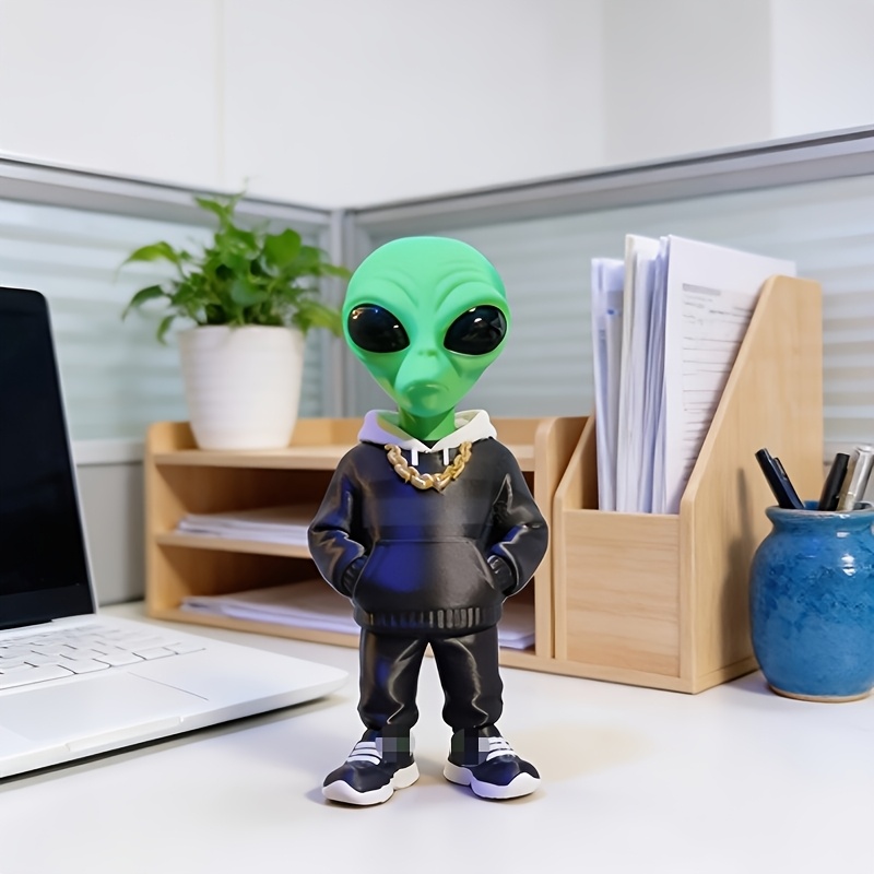 3D Printing Drawing - 1 Buah Figur Alien Hijau dengan