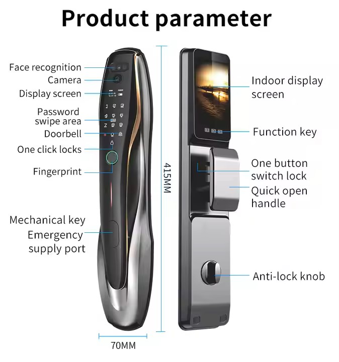 Kunci pintu pintar Tuya WiFi d - 3D Printing Videos ulasan dan harga