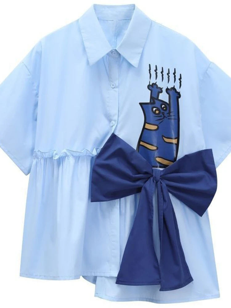 Zoki 3D Bow Cute Shirt Wanita  - 3D Printing Drawing ulasan dan harga