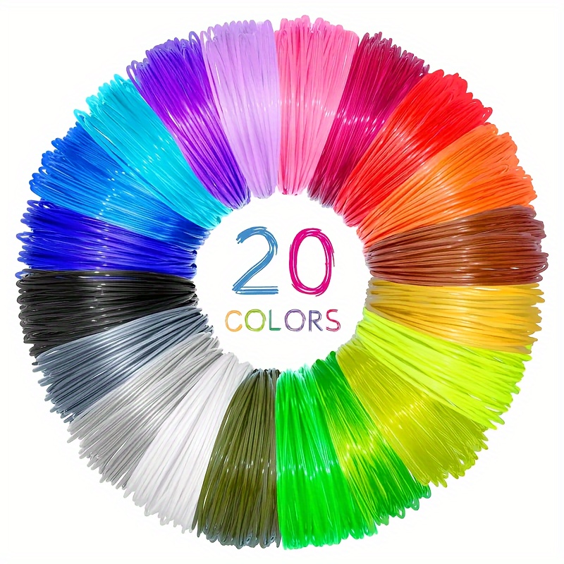 Set Pena Cetak 3D 20 Warna DIY - 3D Printing Nylon Filament ulasan dan harga