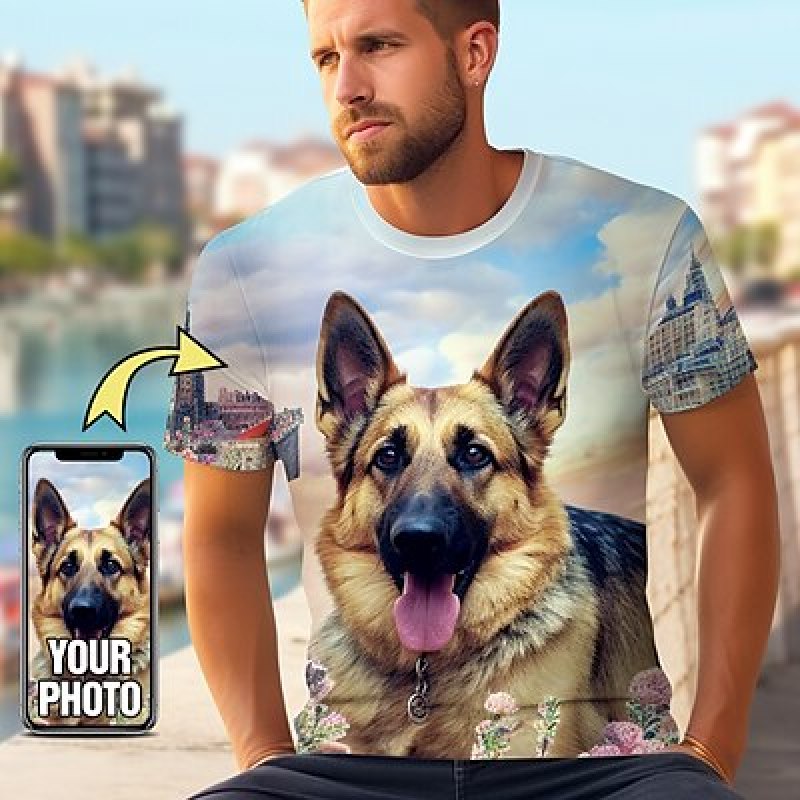 T-shirt hewan peliharaan kusto - 3D Printing Drawing ulasan dan harga