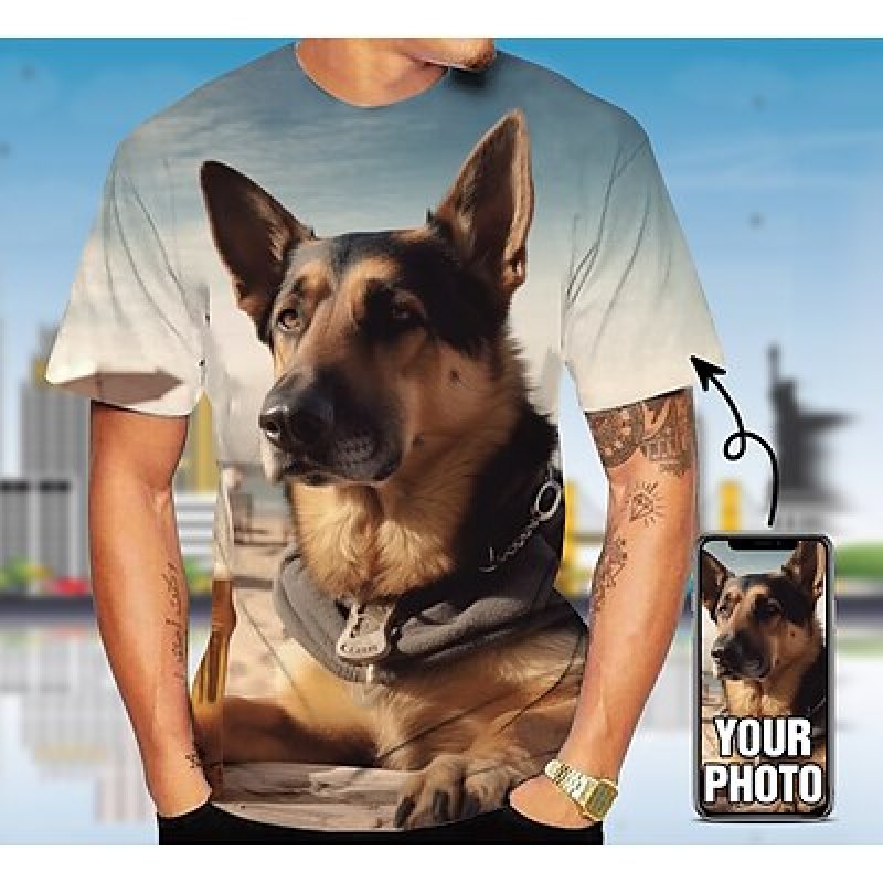 T-shirt hewan peliharaan kusto - 3D Printing Drawing ulasan dan harga